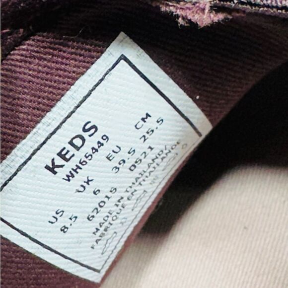 Keds Women's Double Decker Emboss Suede Slip On Sneaker Eggplant - Picture 8 of 8